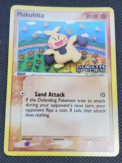Makuhita 75/113 Reverse Holo, EX Delta Species, Pokemon Card, LP - Image 2