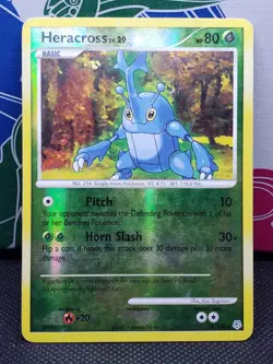 Heracross 28/130 Reverse Holo, Diamond & Pearl Base Set, Pokemon Card, MP - Image 1