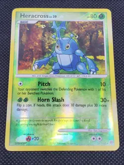 Heracross 28/130 Reverse Holo, Diamond & Pearl Base Set, Pokemon Card, MP - Image 2
