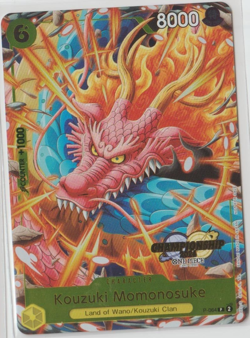 One Piece Card Game - Kouzuki Momonosuke - 2024 championship promo - P-064 -Eng - Image 1