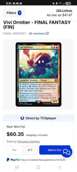 Vivi Ornitier Final Fantasy Regular Card 0321 - Image 2