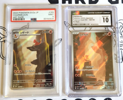 CGC 10 Charmander Art Rare 168 and PSA 9 MINT Charmeleon Art Rare 169 (2 cards) - Image 1