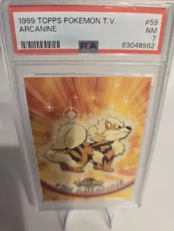 Vintage 1999 TOPPS Pokemon Arcaine #59 GRADED Near Mint Trading Card - Image 1