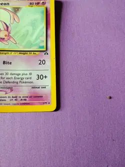 Espeon Pokemon Card TCG Neo Discovery Holo Rare Card 1/75 Excellent Condition - Image 2