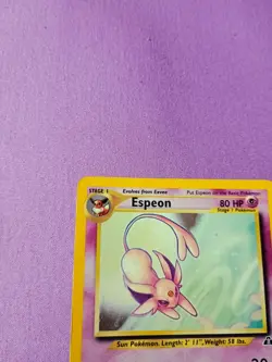 Espeon Pokemon Card TCG Neo Discovery Holo Rare Card 1/75 Excellent Condition - Image 4