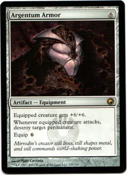 ARGENTUM ARMOR 137 MAGIC: THE GATHERING SCARS OF MIRRODIN (SOM) RARE - Image 1