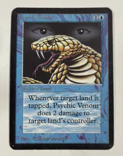 Psychic Venom Alpha MP Moderate Play MTG Magic The Gathering A - Image 1