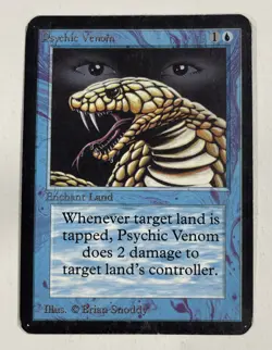 Psychic Venom Alpha MP Moderate Play MTG Magic The Gathering B - Image 1