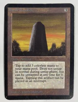 Basalt Monolith Alpha MP Moderate Play MTG Magic The Gathering - Image 1