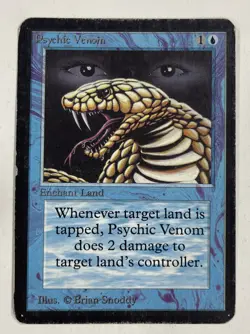 Psychic Venom Alpha MP Moderate Play MTG Magic The Gathering D - Image 1