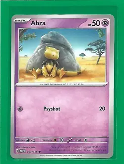 Pokemon TCG Scarlet & Violet 151 Abra #63/165 Regular Common - Image 1
