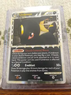 2010 Pokemon Umbreon Holo 86/90 - Image 1