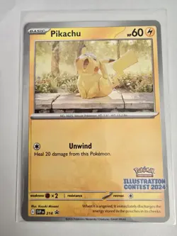 Pikachu Illustration Contest 2024 214 Black Star Promo Pokemon TCG - Image 1