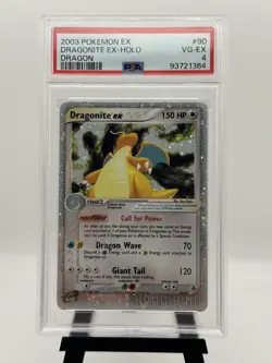Pokemon 2003 Dragonite EX Dragon Holo Ultra Rare English #90/97 PSA 4 - Image 1