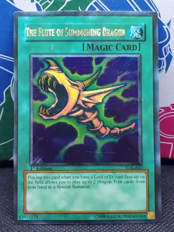 The Flute Of Summoning Dragon SDK-042 Holo Super Rare 1st Edition, Yugioh, LP - Image 1