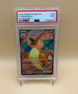 2023 Pokemon Mew En-151 #183 Charizard Ex Ultra Rare PSA 9 - Image 1