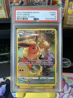 PSA 9 Flareon TG01/TG30 Pokemon 2022 Brilliant Stars Trainer Gallery Full Art - Image 1