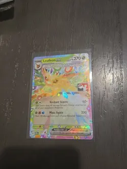 Play! Pokemon Prize Pack Series 7 Prismatic Evolutions 006/131 Leafeon ex STAMP - Image 1