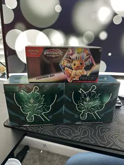Pokemon TCG Bundle 2 Twilight Masquerade Etbs And One Prismatic Surprise Pack! - Image 1