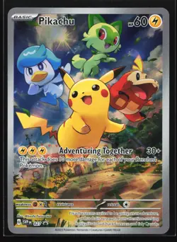 Pokemon Pikachu SVP 027 Paldea Evolved ETB Holo Black Star Promo NM - Image 1