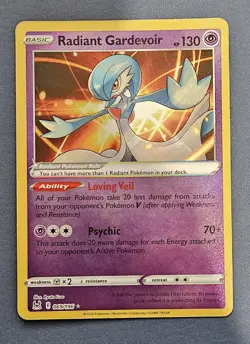 Radiant Gardevoir 069/196 SWSH Lost Origin Shiny Holo Rare Pokemon TCG 2022 NM - Image 1