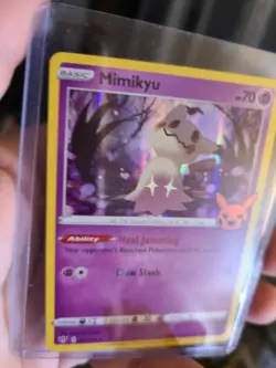 Mimikyu 81/189 Holographic Rare Promo Darkness Ablaze Pokemon TCG Picachu Stamp - Image 5