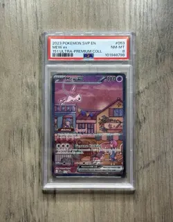 Pokemon 151 PSA 8 Mew EX #053 SVP EN Ultra Premium UPC 2023 Black Star Promo - Image 1