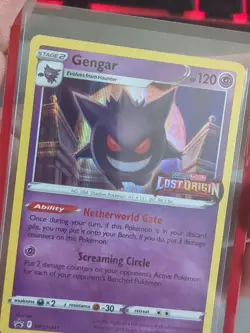 Pokemon Gengar SWSH241 Lost Origin Prerelease Holo Black Star Promo NM - Image 2