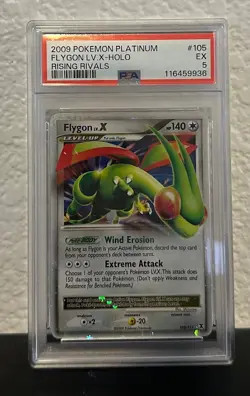 2009 Pokemon Platinum Flygon LV .X-Holo Rising Rivals PSA 5 - Image 1