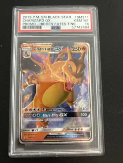2019 POKEMON HIDDEN FATES CHARIZARD GX SM211 PROMO PSA GEM MINT 10 - Image 1