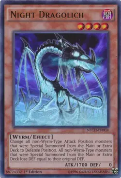 Night Dragolich - NECH-EN034 - Ultra Rare - Unlimited Edition NM Yugioh The New - Image 1