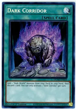 Yugioh TCG Dark Corridor DUNE-EN059 Duelist Nexus 1st Edition Secret Rare - Image 1