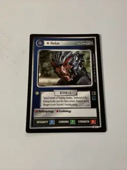 Star Trek CCG Personnel Hirogen Harkan Black Boarder Voyager Card - Image 1