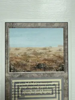 Magic the Gathering Scrubland Revised Edition Dual Land Regular Card - Image 2