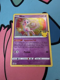 Mew Celebrations Holo Rare Card 011/025 Near Mint Condition - Image 1