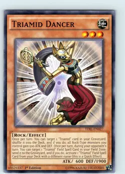Yu-Gi-Oh TCG Triamid Dancer TDIL-EN027 1st Edition Regular Common Card NM - Image 1
