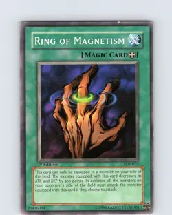 Yu-Gi-Oh TCG Ring Of Magnetism SDP-039 1st Edition Common Card Played LP - Image 1