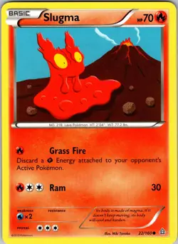 Pokemon TCG Slugma XY Primal Clash 22/160 Regular Common Card NM - Image 1