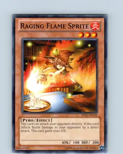 Yu-Gi-Oh TCG Raging Flame Sprite RDS-EN020 Unlimited Common Card Played MP-LP - Image 1