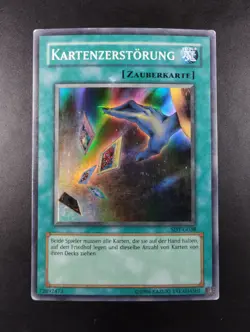 YUGIOH 2003 | CARD DESTRUCTION | SDY-G038 | OLD PRINT GERMAN | GD (HEAVY PLAYED) - Image 1