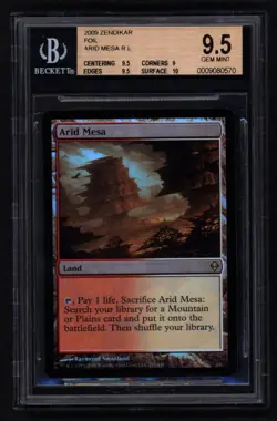 Arid Mesa foil - Zendikar - MTG Magic the Gathering - BGS MINT 9.5 - Image 1