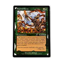 WOTC MTG Oversize Cards Squirrel Farm (3rd Place, 6.25" x 9") VG+ - Image 1