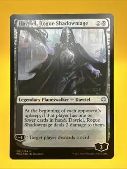 x1 Davriel, Rogue Shadowmage | Prerelease Promo (83) | Foil | NM | Magic MTG - Image 1