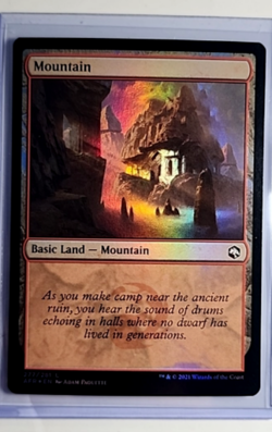 2021 MTG Magic The Gathering AFR Forgotten Realms Foil #277 Mountain - Image 1