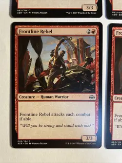 4x Mtg Aether Revolt Frontline Rebel NM Magic Karte Magic The Gathering - Image 2