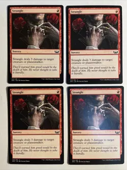 4x Mtg Streets Of New Capenna Strangle NM/M Magic The Gathering - Image 1