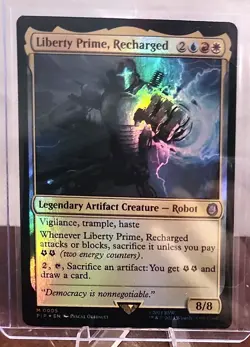 MtG Liberty Prime, Recharged Universes Beyond: Fallout Foil - Image 1