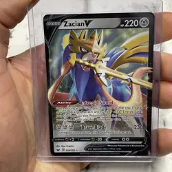 Pokemon TCG Zacian V Full Art Ultra Rare Holo 138/202 Pokemon Nintendo NM/MT - Image 1