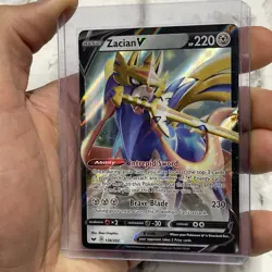 Pokemon TCG Zacian V Full Art Ultra Rare Holo 138/202 Pokemon Nintendo NM/MT - Image 2