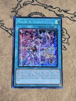 Yugioh Maliss in Underground MP25-EN127 2025 1st Ed Prismatic Secret Rare NM - Image 1